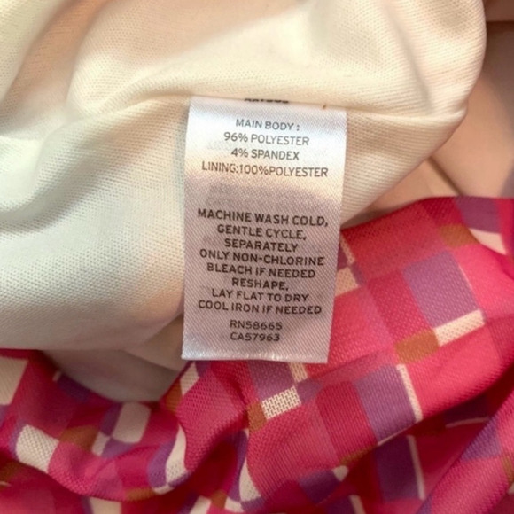 BP Plus Size 3X Pink Checker Print Mini Skirt NWT Stretch Lined - Picture 6 of 7